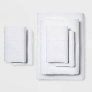 Threshold 400 Thread Count Cotton Damask 6PC Sheet Set